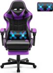 Soontrans Silla Gaming con Masajeador lila