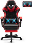 Soontrans Silla Gaming con Masajeador,rojo