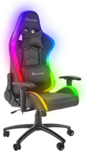 X Rocker Bravo RGB Silla para juegos de PC con iluminación LED Neo Motion